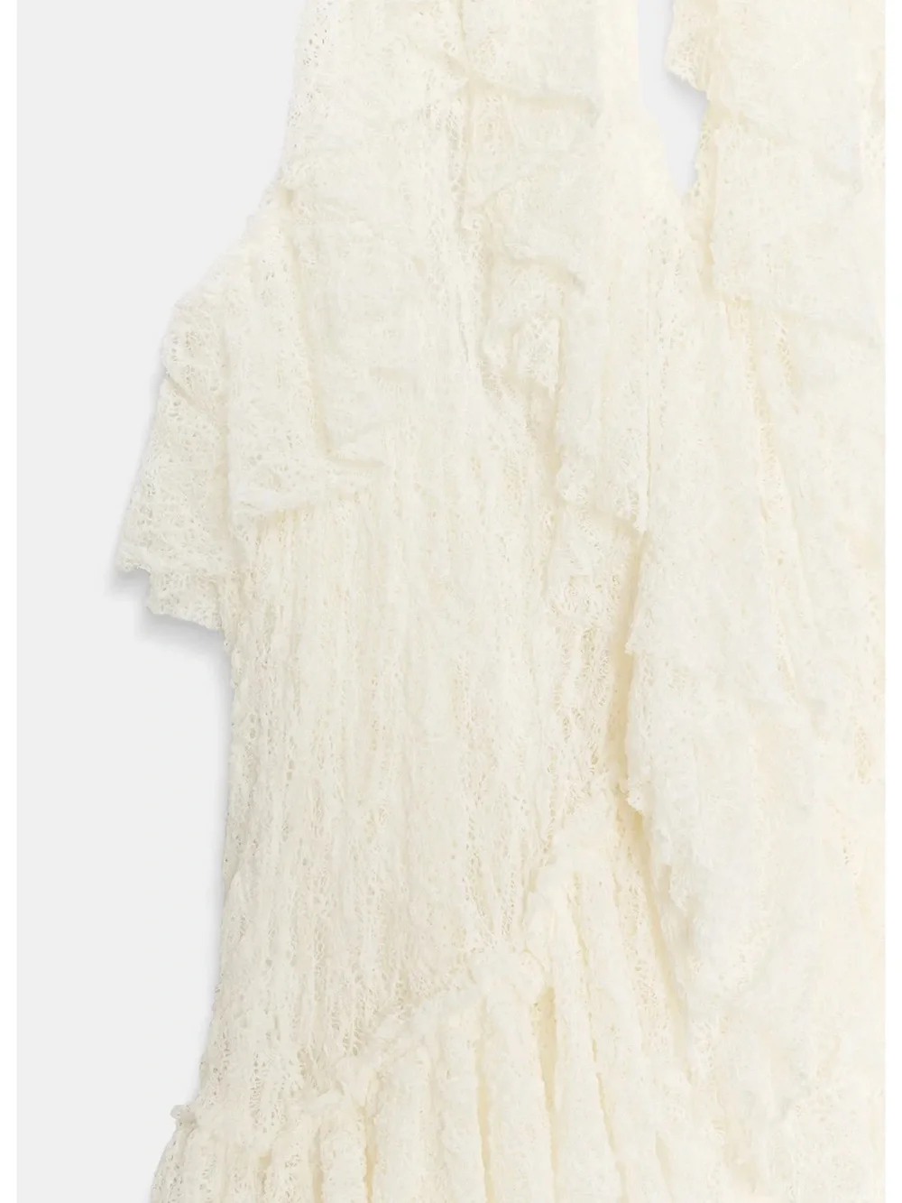 Zara RUFFLED LACE TOP - Picture 7 of 7